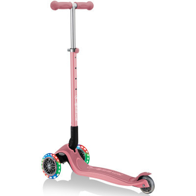 Самокат Globber Primo Foldable Plus Lights пастельно-рожевий (439-210)