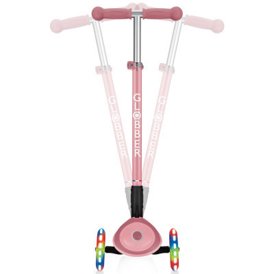 Самокат Globber Primo Foldable Plus Lights пастельно-рожевий (439-210)