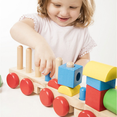 Розвиваюча іграшка Melissa&amp;Doug Поезд из кубиков (MD572)