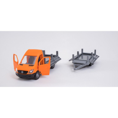 Спецтехніка Tigres Mercedes-Benz Sprinter бортовий з причіпом (помаранчевий) (39667)