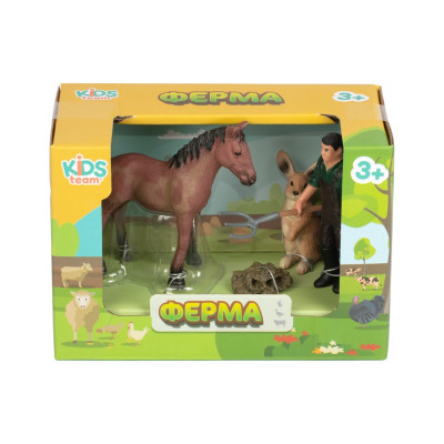 Фігурка Kids Team набір Ферма лоша, кролик, фермер (Q9899-T1_1)