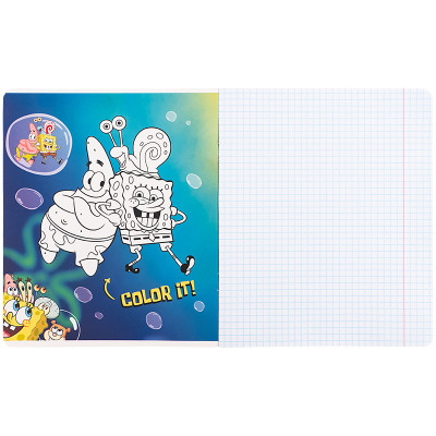 Зошит Kite SpongeBob SquarePants, 18 аркушів, клітинка (SB25-236)
