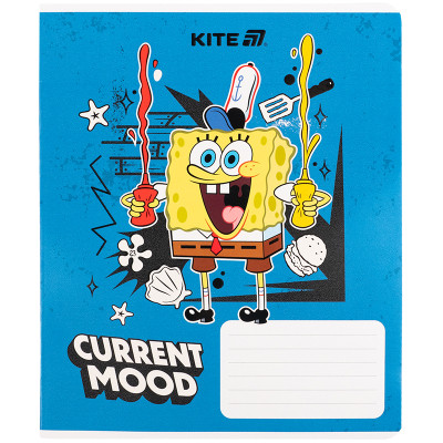 Зошит Kite SpongeBob SquarePants, 18 аркушів, клітинка (SB25-236)