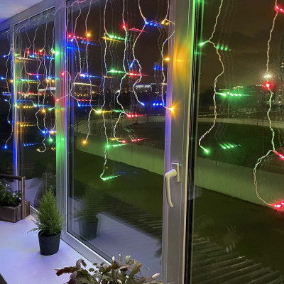 Гірлянда ColorWay Бахрома 3 м x 0.6 м 100 Led IP20 теплий колір USB (CW-GF-100L36UWW)