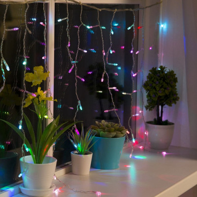 Гірлянда ColorWay Бахрома 3 м x 0.6 м 100 Led IP20 теплий колір USB (CW-GF-100L36UWW)
