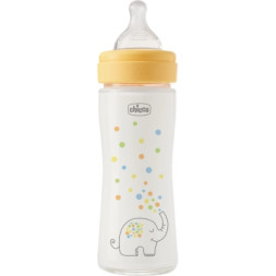 Пляшечка для годування Chicco Perfect Easy силіконова, від 0+ міс. повільний потік 240 мл (20252.30)
