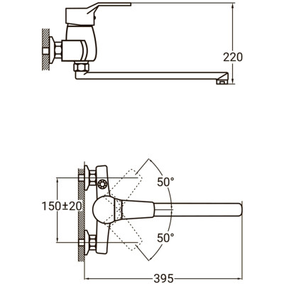 Змішувач AQUATICA NL-2C243C