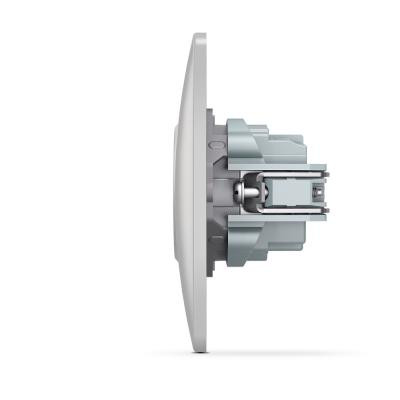 Розетка Videx BINERA 2ая із заземленням кремова (VF-BNSK1G-SS)