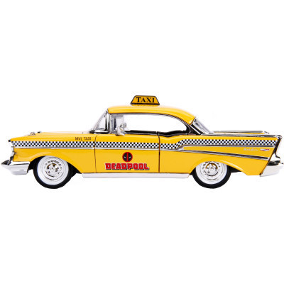 Машина Jada металева &quot;Марвел. Жовте таксі&quot; Чеві Бел Ейр (1957) з фігуркою Дедпула 1:24 (253225001)