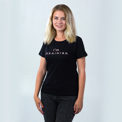 Футболка Sol&#039;s Imperial Women 190 I&#039;am Ukrainian чорний XL (11502309/138XL)