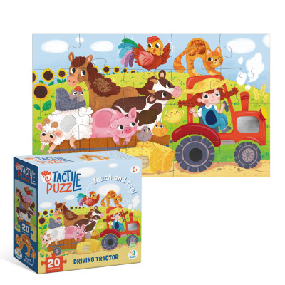 Пазл DoDo з тактильними елементами За кермом трактора (300658)