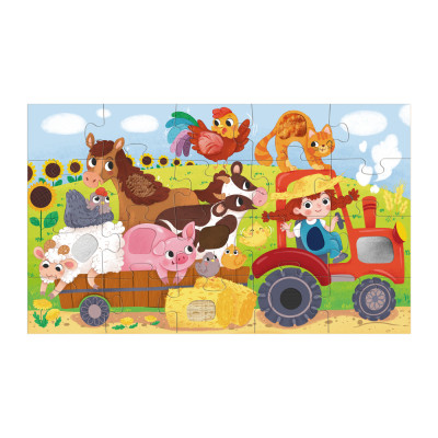 Пазл DoDo з тактильними елементами За кермом трактора (300658)