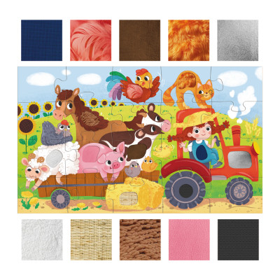 Пазл DoDo з тактильними елементами За кермом трактора (300658)