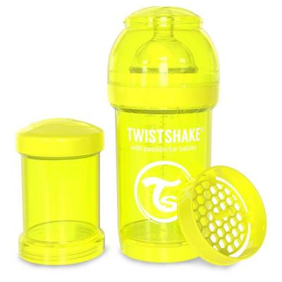 Пляшечка для годування Twistshake антиколькова 180 мл, жовта (24882)