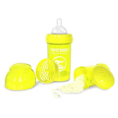 Пляшечка для годування Twistshake антиколькова 180 мл, жовта (24882)