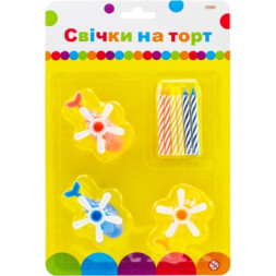 Свічка Maxi &quot;Вертольоти&quot; 6 шт, 3 підставки (MX620012)