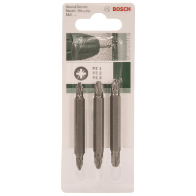 Набір біт Bosch PZ/PZ, 60мм, 3шт (2.609.255.962)