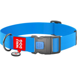 Нашийник для тварин WAUDOG Waterproof з QR паспортом пластиковий фастекс XXL блакитний (25112)