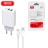 Зарядний пристрій XO L85C (2USB/2.4A) + USB - Lightning White (XO-L85C-L)