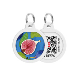 Адресник для тварин WAUDOG Smart ID з QR паспортом &quot;Інжир&quot;, коло 25 мм (225-4053)