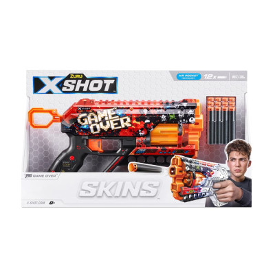Іграшкова зброя Zuru X-Shot Швидкострільний бластер Skins Griefer Game Over (12 патронів) (36561D)