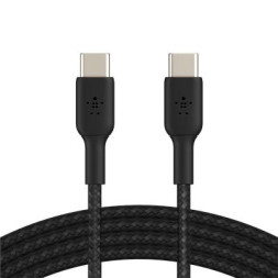 Дата кабель USB-С - USB-С BRAIDED, 1m, black Belkin (CAB004BT1MBK)