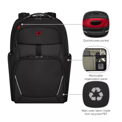 Рюкзак для ноутбука Wenger 17&quot; New Icons, Meteor, Black (653188)