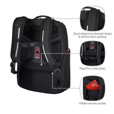 Рюкзак для ноутбука Wenger 17&quot; New Icons, Meteor, Black (653188)