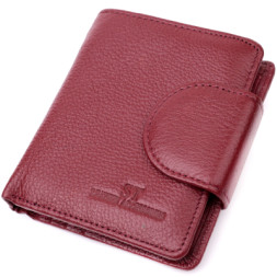 Гаманець ST Leather З натуральної шкіри Бордовий (22452)