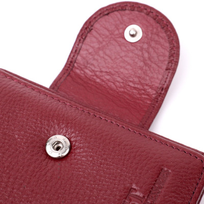 Гаманець ST Leather З натуральної шкіри Бордовий (22452)