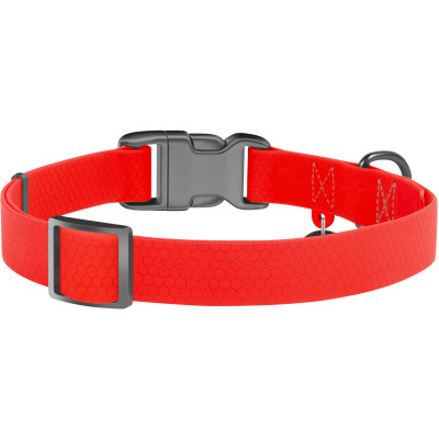 Нашийник для тварин WAUDOG Waterproof з QR паспортом Ш 15 мм Д 25-35 см червоний (27393)