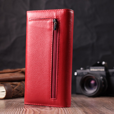 Гаманець ST Leather З натуральної шкіри Червоний (22524)