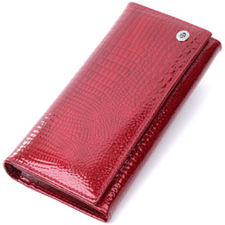 Гаманець ST Leather З натуральної шкіри Червоний (22680)