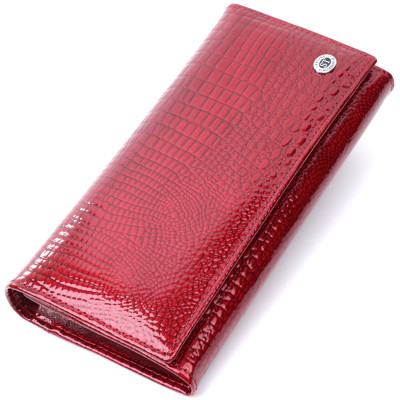 Гаманець ST Leather З натуральної шкіри Червоний (22680)