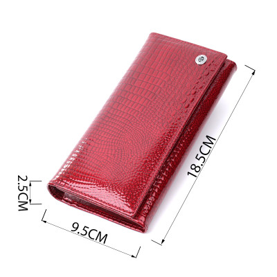 Гаманець ST Leather З натуральної шкіри Червоний (22680)