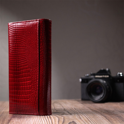 Гаманець ST Leather З натуральної шкіри Червоний (22680)