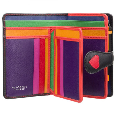 Гаманець Visconti LV4 Crush з RFID Black-Multi Love (LV4 BK MULTI)