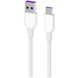 Дата кабель USB 2.0 AM to Type-C 1.0m Glow white 2E (2E-CCAC-WH_)