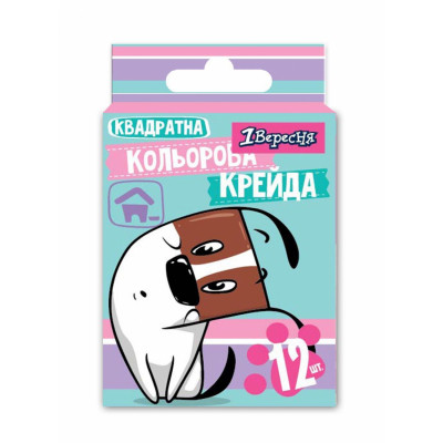 Крейда 1 вересня кольорова квадратна 12 шт. &quot;Best Friend&quot; (400431)