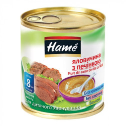 Дитяче пюре Hame яловичина з печінкою, 100 г (8595139726164)
