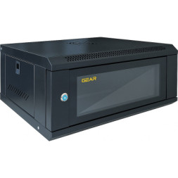 Шафа настінна GEAR 4U 19&quot; 600x450x280 мм, + полка 19&quot;, black (GWMSN-4U-600-450)
