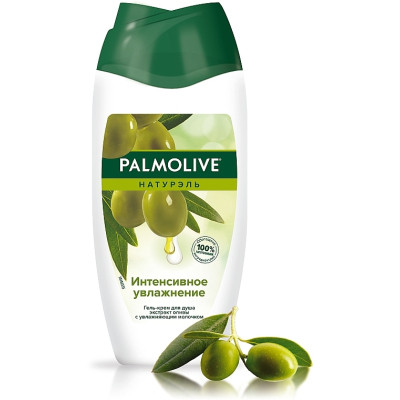Гель для душу Palmolive Натурель Інтенсивне зволоження Екстракт оливи зі зволожуючим молочком 250 мл (5996175230975)