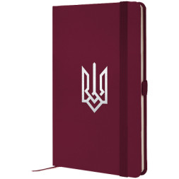 Книга записна Axent Partner Герб 125x195 мм, 96 аркушів, клітинка, винна (8201-46-5-A)