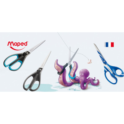 Ножиці Maped ESSENTIALS SOFT 210мм, чорний із синім (MP.468310)