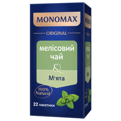 Чай Мономах Мелісовий з м&#039;ятою 22 шт х 1.5 г (mn.02301)