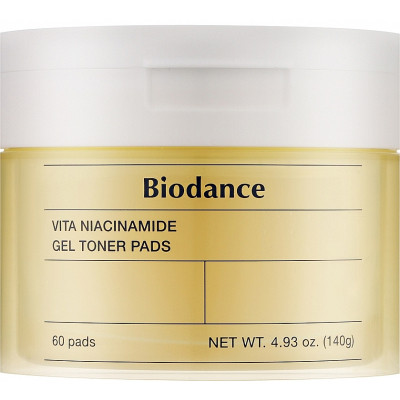 Патчі для обличчя Biodance Vita Niacinamide Gel Toner Pad 60 шт. (8809891183685)