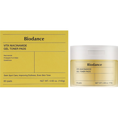 Патчі для обличчя Biodance Vita Niacinamide Gel Toner Pad 60 шт. (8809891183685)