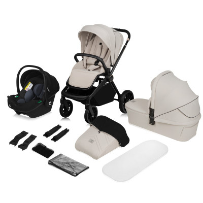 Коляска Lionelo 3 в 1 Mika Plus Beige Sand (LO-MIKA PLUS 3IN1 BEIGE SAND)