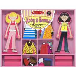 Розвиваюча іграшка Melissa&amp;Doug Магнітна вдягалка середня Еббі і Емма (MD14940)
