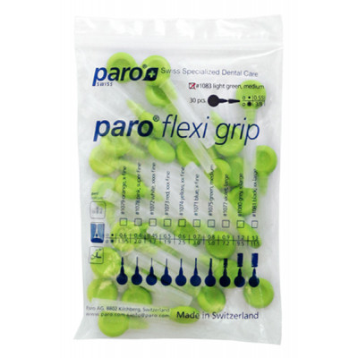 Щітки для міжзубних проміжків Paro Swiss Flexi Grip середні конічні Ø 3.0/8.0 мм 30 шт. (7610458810835)